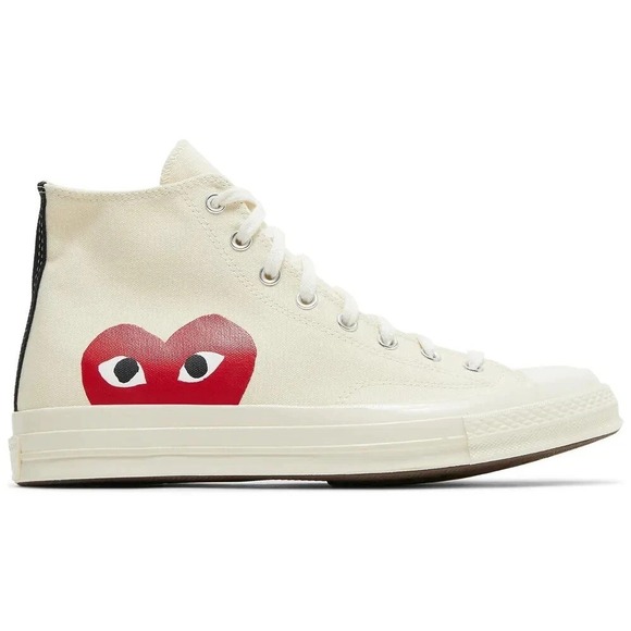 Converse Shoes - Converse x COMME des GARCONS Chuck 70‎ Hi Womens Sz 5 Milk White Red 150205C NEW